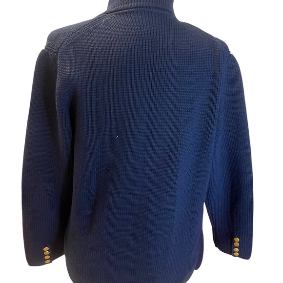 Vintage Styles By Melville Italian Wool Sweater Coat Blue Size Large - Picture 3 of 6